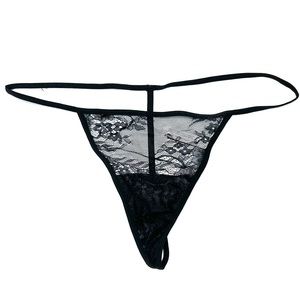 New Adore Me G String Thong Underwear Black 2X XXL Sheer Women’s Plus Lingerie